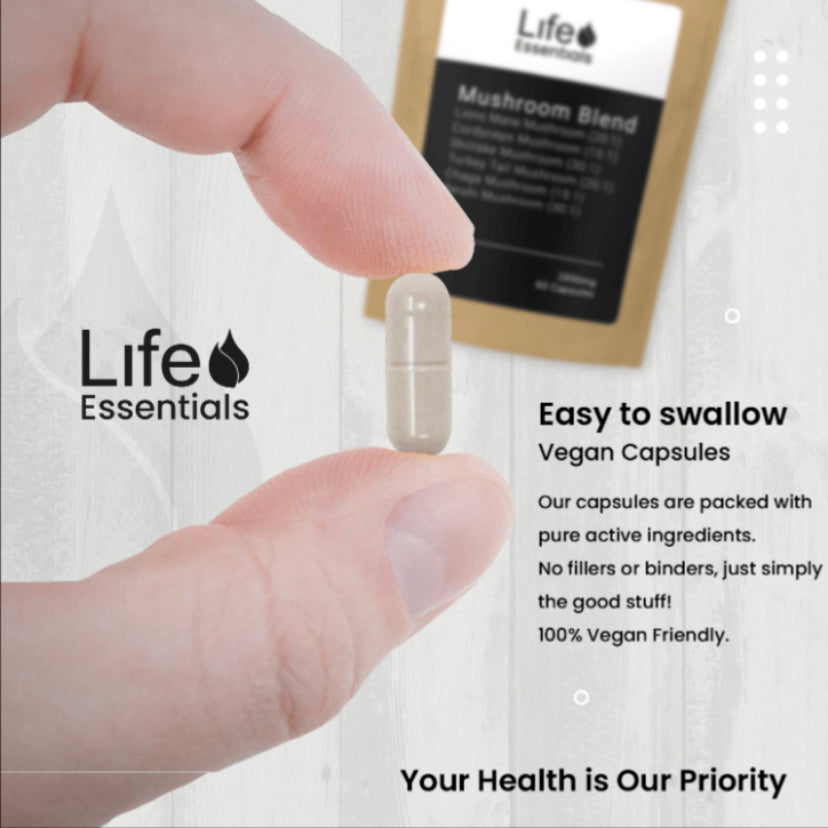 Mushroom Blend Capsules – 60 Caps- 6 Medicinal Mushrooms