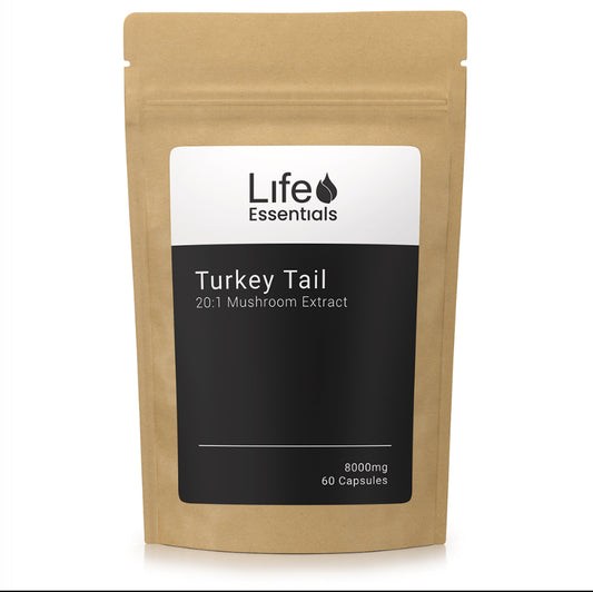 Turkey Tail Mushroom Capsules – 60 Caps- 20:1 Extract – Vegan